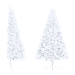 vidaXL Artificial Half Pre-lit Christmas Tree with Stand Party Decoration PVC-9