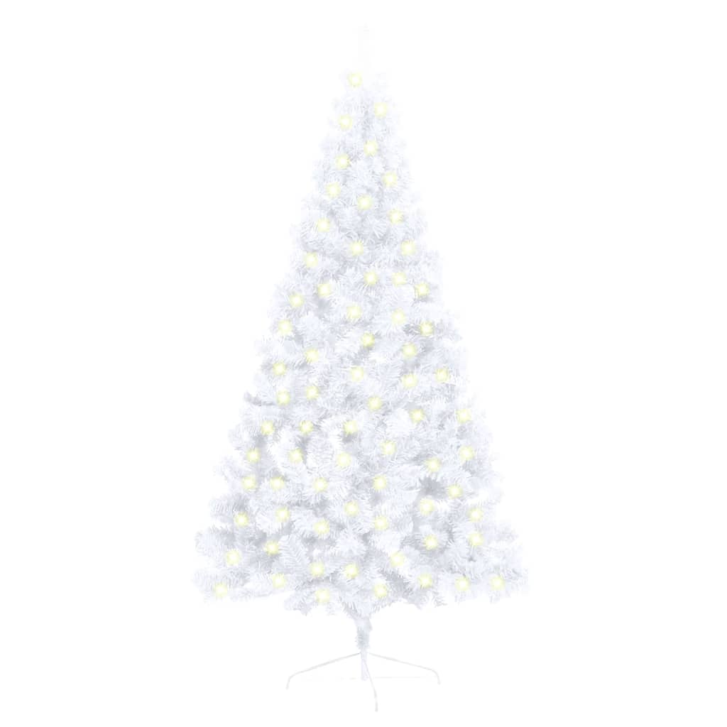 vidaXL Artificial Half Pre-lit Christmas Tree with Stand Party Decoration PVC-24