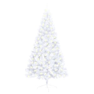 vidaXL Artificial Half Pre-lit Christmas Tree with Stand Party Decoration PVC-24