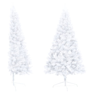 vidaXL Artificial Half Pre-lit Christmas Tree with Stand Party Decoration PVC-46