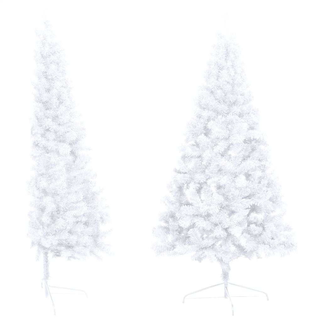 vidaXL Artificial Half Pre-lit Christmas Tree with Stand Party Decoration PVC-39