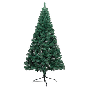 vidaXL Artificial Half Pre-lit Christmas Tree with Ball Set Party Decoration-29