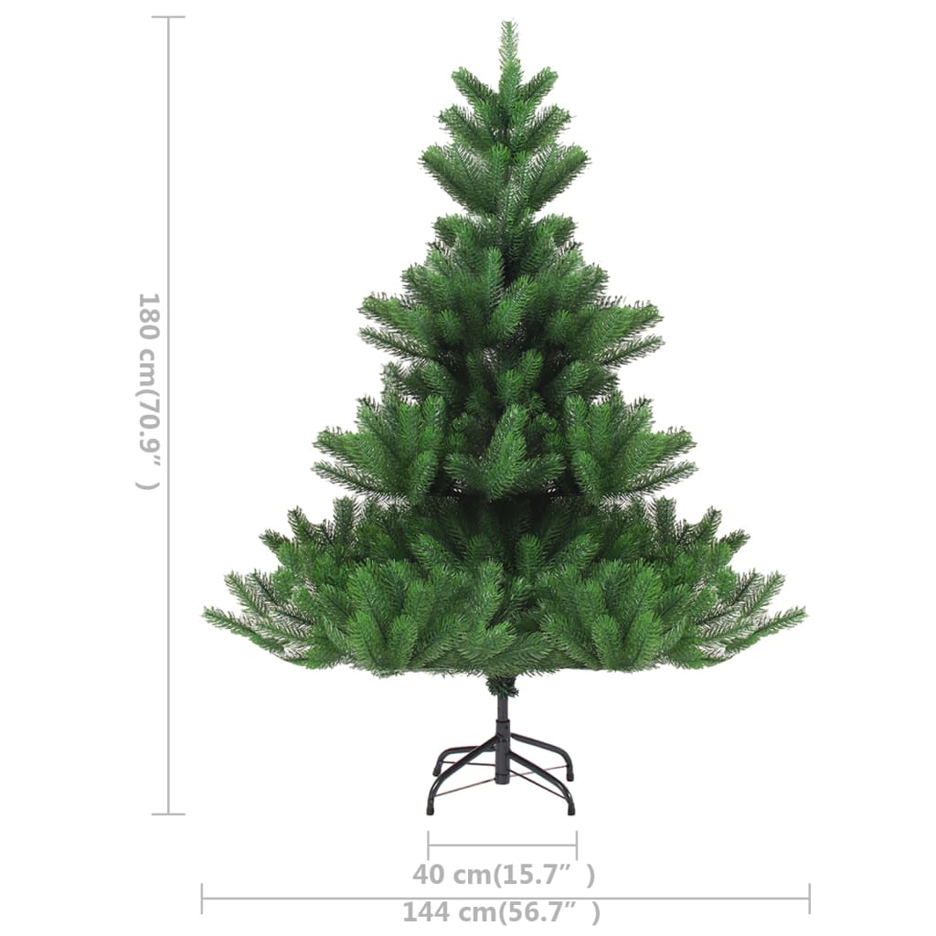 vidaXL Christmas Tree Nordmann Fir Artificial Xmas Tree with LED and Ball Set-6