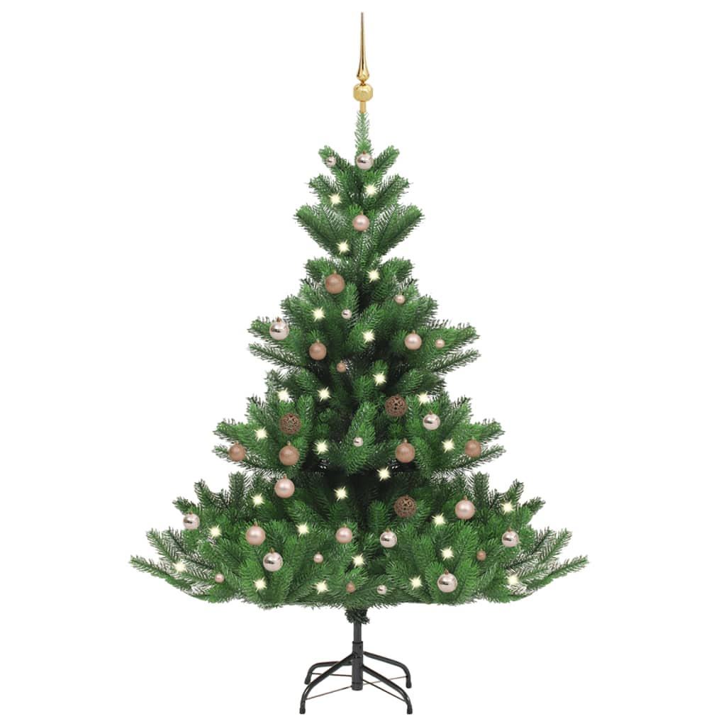 vidaXL Christmas Tree Nordmann Fir Artificial Xmas Tree with LED and Ball Set-53