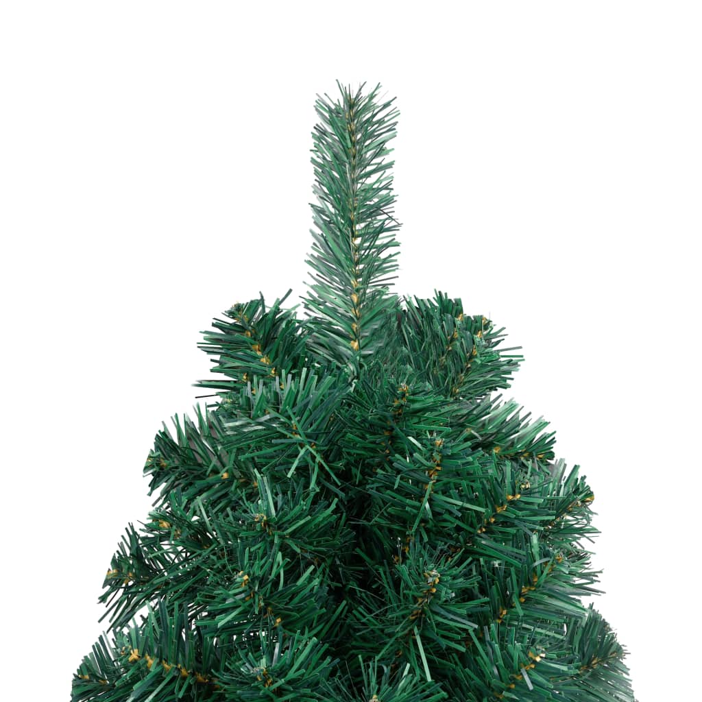 vidaXL Artificial Half Pre-lit Christmas Tree with Ball Set Party Decoration-41