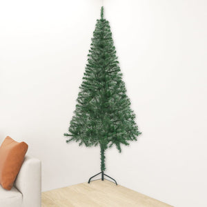 vidaXL Corner Artificial Pre-lit Christmas Tree Xmas Tree Party Decoration PVC-11