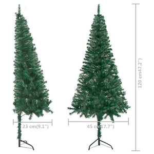 vidaXL Corner Artificial Pre-lit Christmas Tree Xmas Tree Party Decoration PVC-51