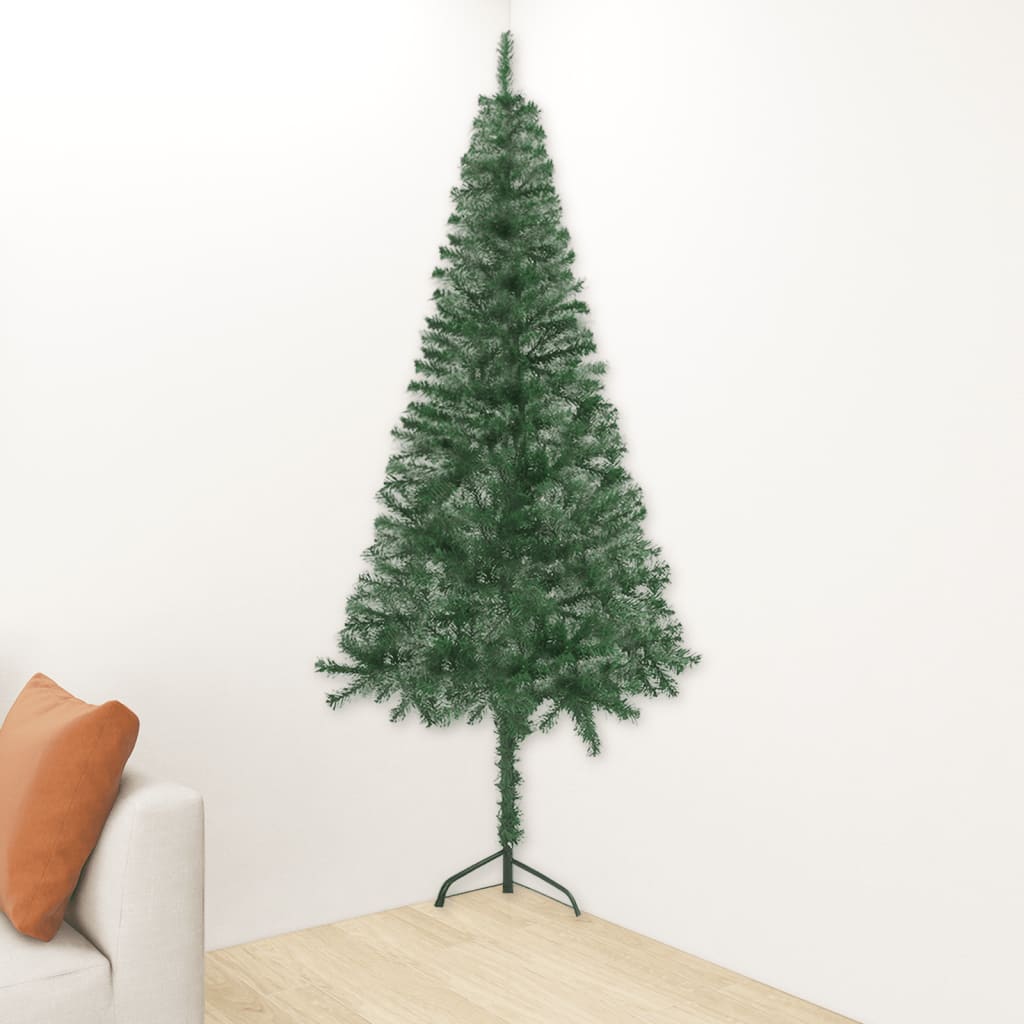 vidaXL Corner Artificial Pre-lit Christmas Tree Xmas Tree Party Decoration PVC-33