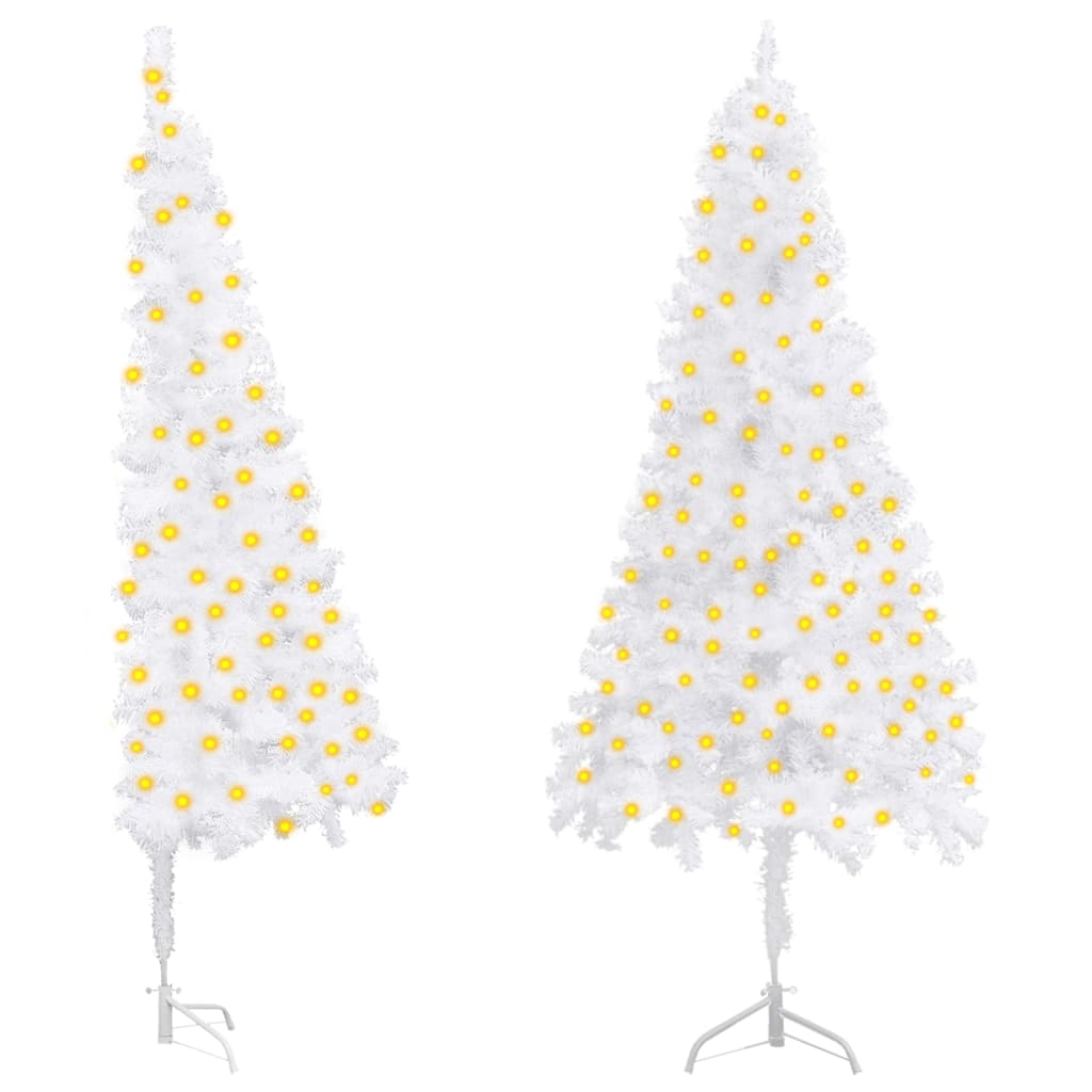 vidaXL Corner Artificial Pre-lit Christmas Tree Xmas Tree Party Decoration PVC-13