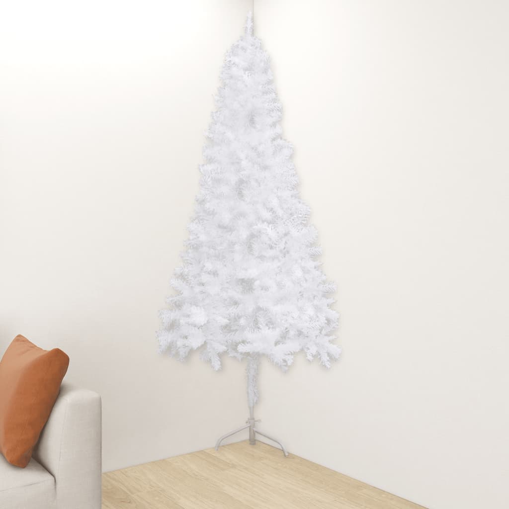 vidaXL Corner Artificial Pre-lit Christmas Tree Xmas Tree Party Decoration PVC-19