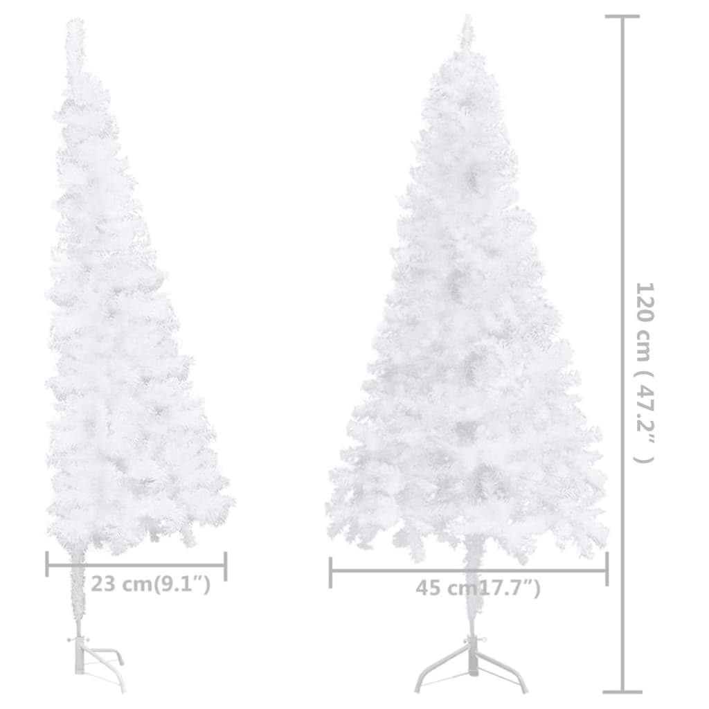 vidaXL Corner Artificial Pre-lit Christmas Tree Xmas Tree Party Decoration PVC-22