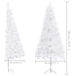 vidaXL Corner Artificial Pre-lit Christmas Tree Xmas Tree Party Decoration PVC-22