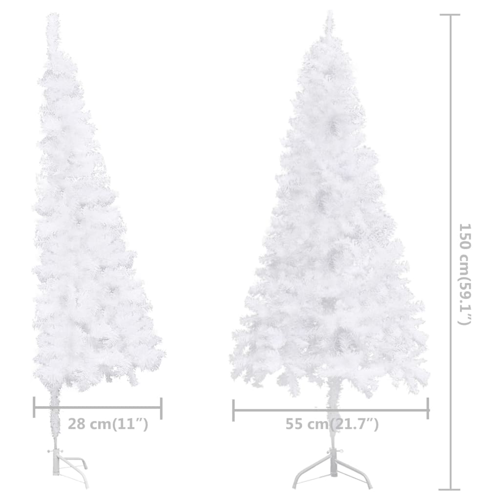 vidaXL Corner Artificial Pre-lit Christmas Tree Xmas Tree Party Decoration PVC-16