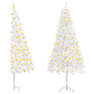 vidaXL Corner Artificial Pre-lit Christmas Tree Xmas Tree Party Decoration PVC-45