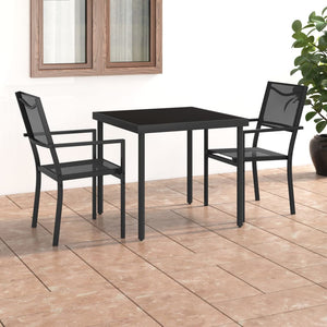 vidaXL Patio Dining Set Outdoor Table and Chair Patio Conversation Set Steel-4