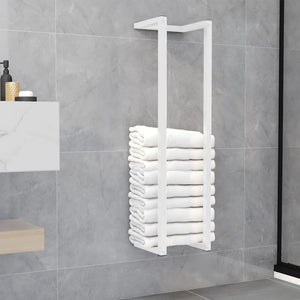 vidaXL Towel Rack Wall Mounted Bath Towel Storage Bathroom Organizer Iron-17