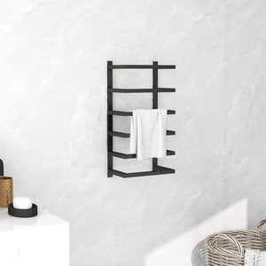 vidaXL Towel Holder Wall Mounted Towel Storage Holder Rack for Bathroom Steel-7
