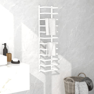 vidaXL Towel Holder Wall Mounted Towel Storage Holder Rack for Bathroom Steel-23