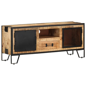 vidaXL TV Stand 43.3"x12.2"x18.1" Rough Mango Wood-1