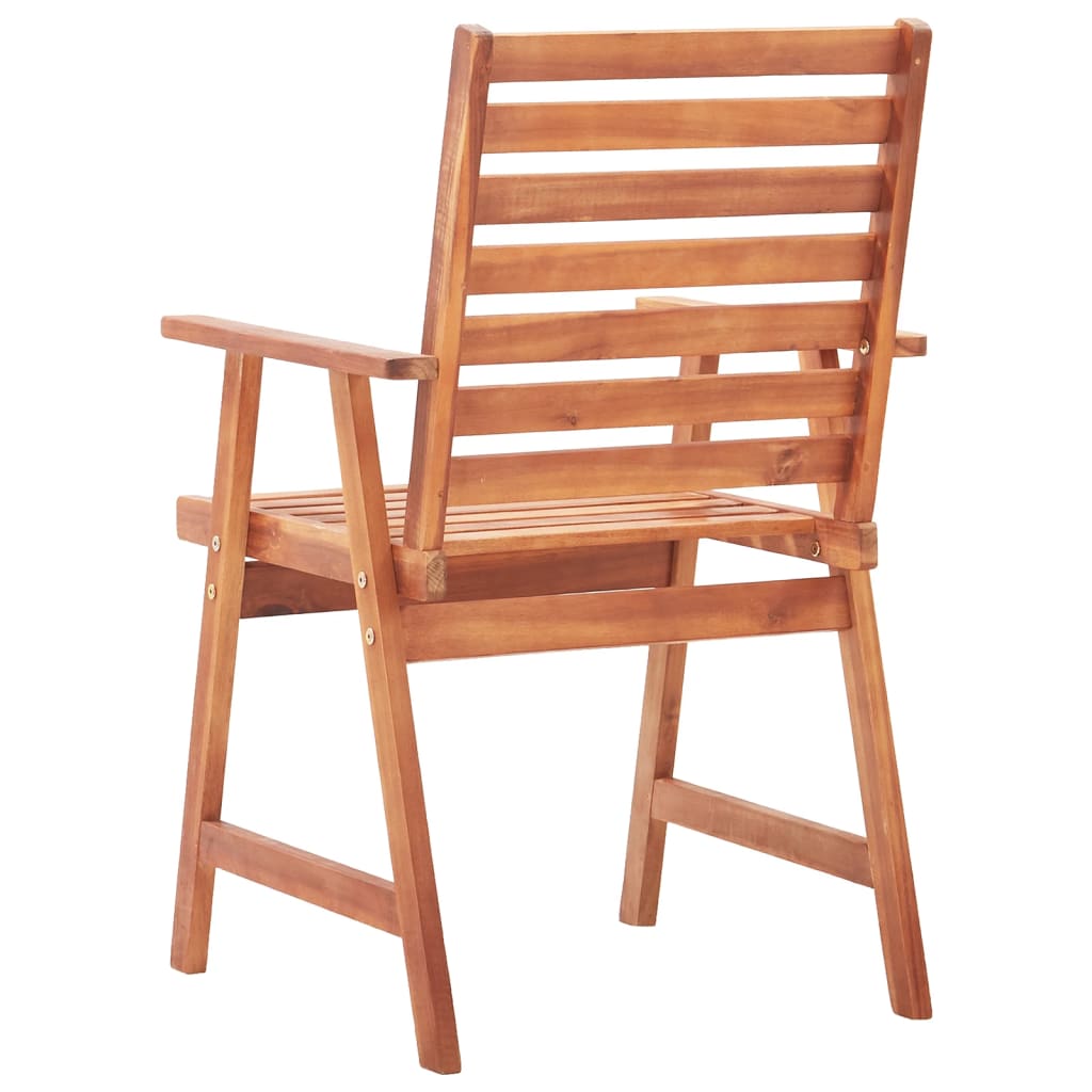 vidaXL Patio Dining Chairs Outdoor Dining Chair for Deck Solid Wood Acacia-34