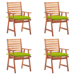 vidaXL Patio Dining Chairs Outdoor Patio Chair with Cushions Solid Wood Acacia-14