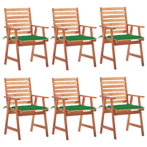 vidaXL Patio Dining Chairs Outdoor Patio Chair with Cushions Solid Wood Acacia-20