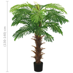 vidaXL Artificial Tree Cycas Lifelike Tropical Palm Tree with Pot 35.4" Green-27