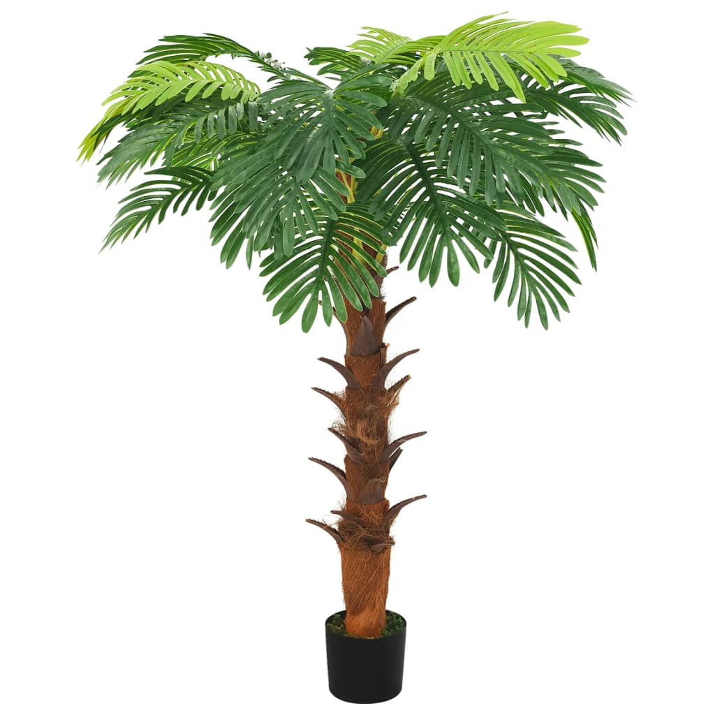 vidaXL Artificial Tree Cycas Lifelike Tropical Palm Tree with Pot 35.4" Green-17