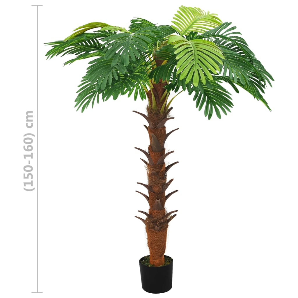 vidaXL Artificial Tree Cycas Lifelike Tropical Palm Tree with Pot 35.4" Green-20