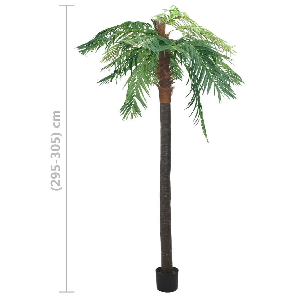 vidaXL Artificial Tree Cycas Lifelike Tropical Palm Tree with Pot 35.4" Green-10