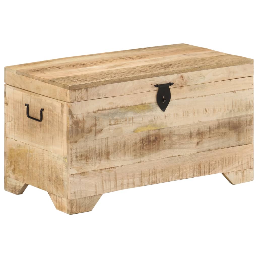 vidaXL Solid Wood Mango/Acacia Storage Chest Bench Dark Brown/Light Brown-10