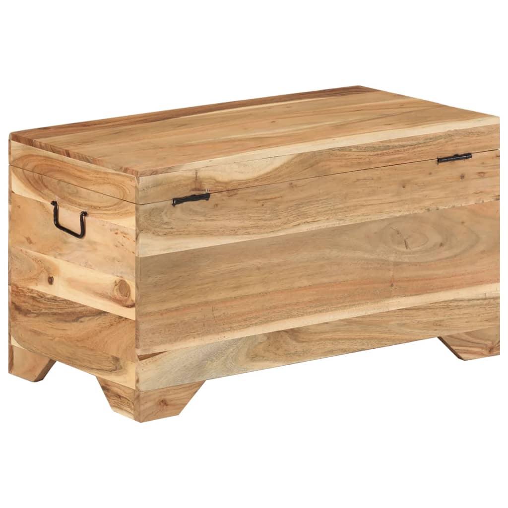 vidaXL Solid Wood Mango/Acacia Storage Chest Bench Dark Brown/Light Brown-7