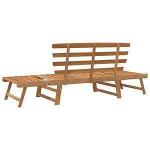 vidaXL Patio Bench Outdoor Garden Bench with Cushions 2-in-1 Solid Wood Acacia-24