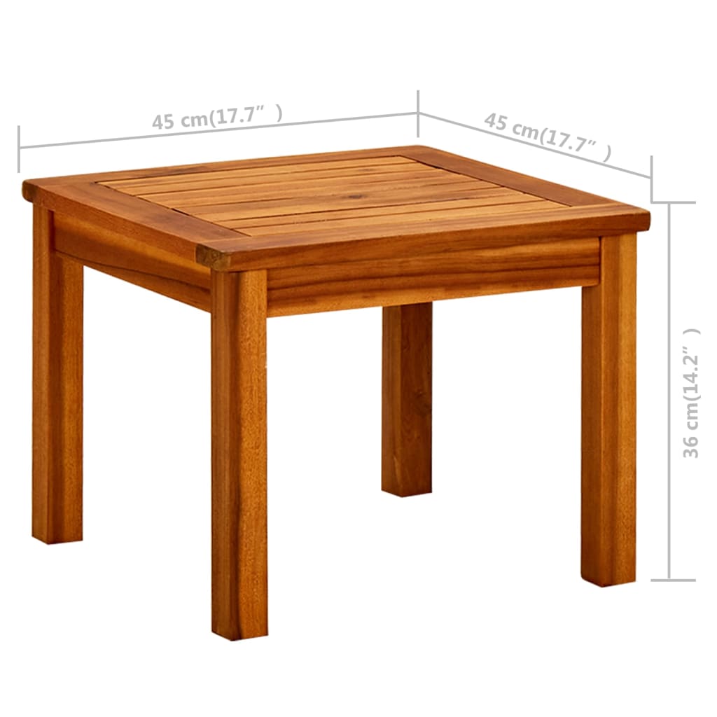 vidaXL Coffee Table Outdoor Side Table Garden Furniture Solid Wood Acacia-44