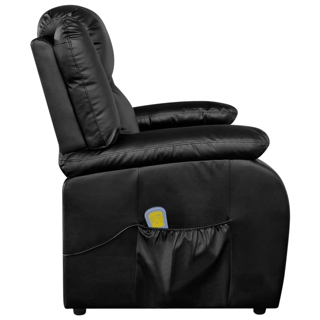 vidaXL Massage Chair Massaging Recliner Push Chair for Elderly Faux Leather-1