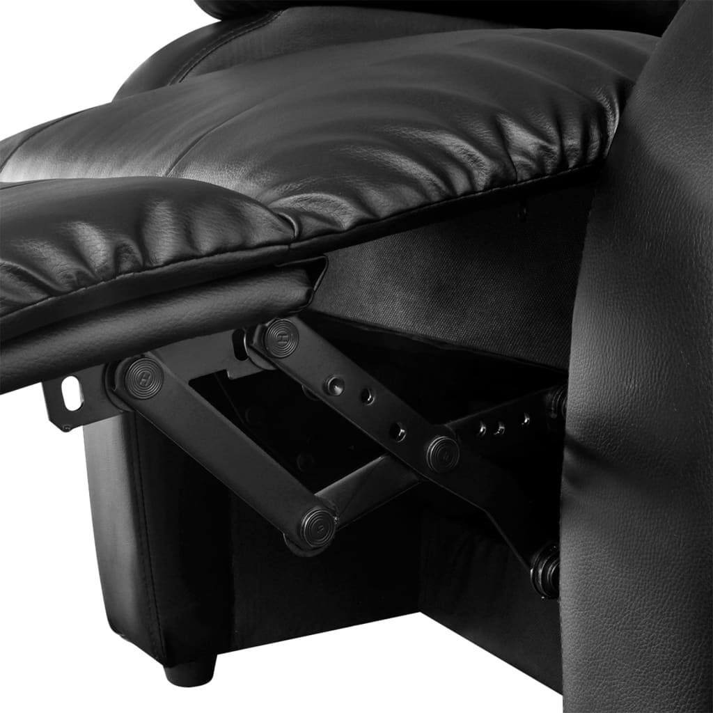 vidaXL Massage Chair Massaging Recliner Push Chair for Elderly Faux Leather-4