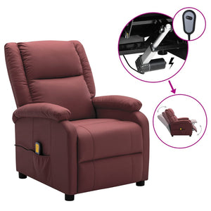 vidaXL Massage Chair Massaging Recliner Push Chair for Elderly Faux Leather-0