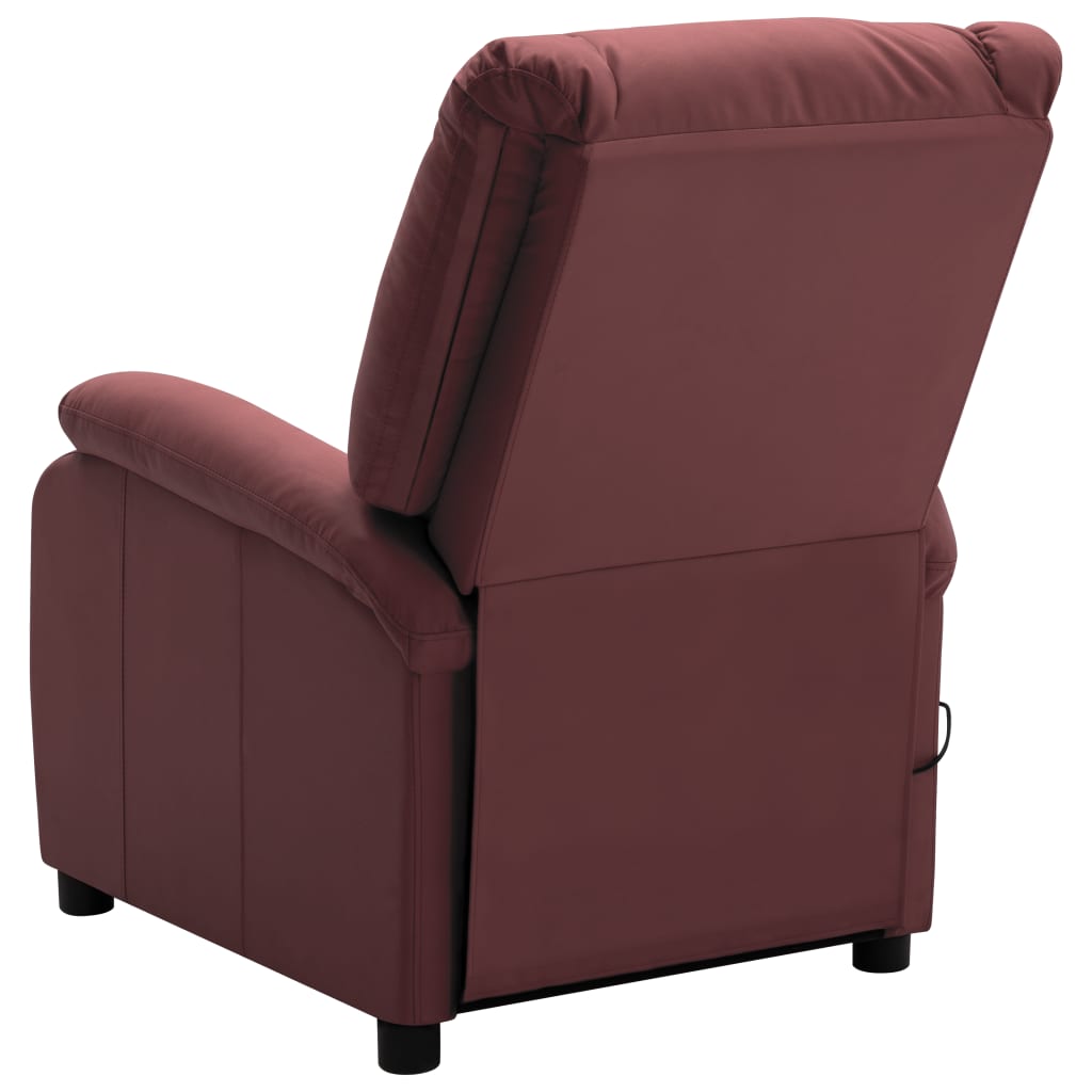 vidaXL Massage Chair Massaging Recliner Push Chair for Elderly Faux Leather-9
