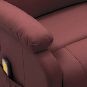 vidaXL Massage Chair Massaging Recliner Push Chair for Elderly Faux Leather-12