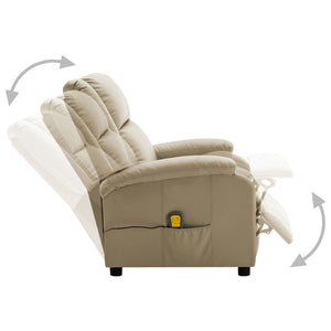 vidaXL Massage Chair Massaging Recliner Push Chair for Elderly Faux Leather-15