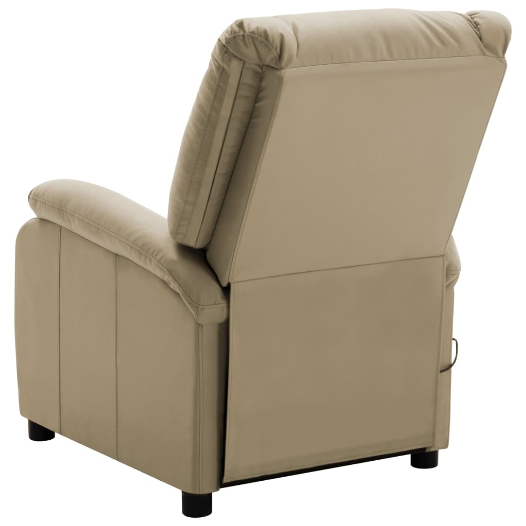 vidaXL Massage Chair Massaging Recliner Push Chair for Elderly Faux Leather-17
