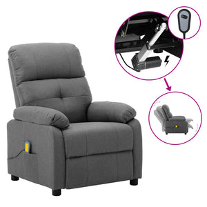 vidaXL Massage Chair Massaging Recliner Push Cozy Chair for Elderly Fabric-5