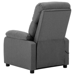 vidaXL Massage Chair Massaging Recliner Push Cozy Chair for Elderly Fabric-4