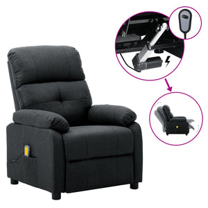 vidaXL Massage Chair Massaging Recliner Push Cozy Chair for Elderly Fabric-17