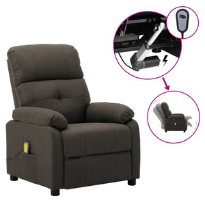vidaXL Massage Chair Massaging Recliner Push Cozy Chair for Elderly Fabric-2