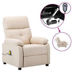 vidaXL Massage Chair Massaging Recliner Push Cozy Chair for Elderly Fabric-32