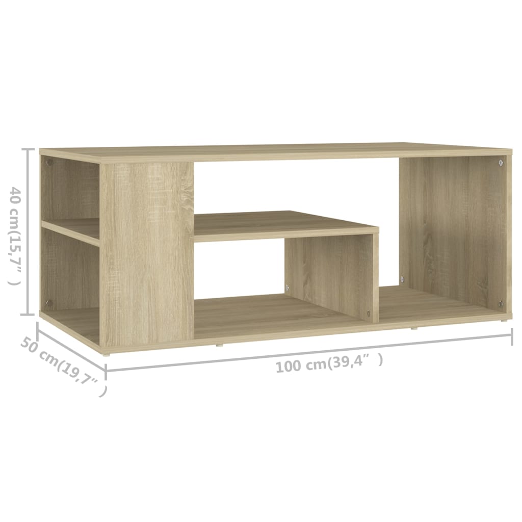 vidaXL Coffee Table Accent End Sofa Table for Living Room Engineered Wood-42