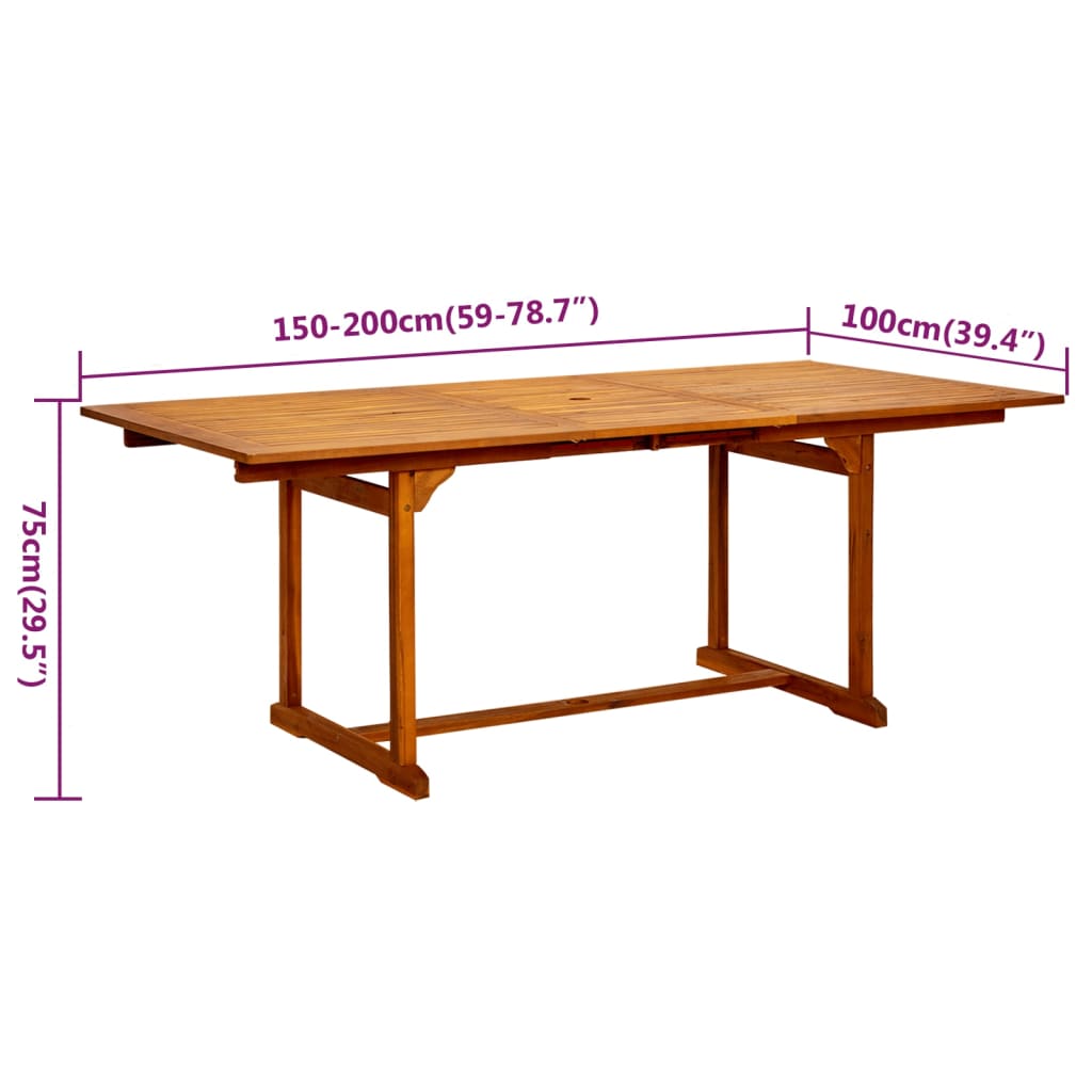 vidaXL 5 Piece Patio Dining Set Solid Wood Acacia-6