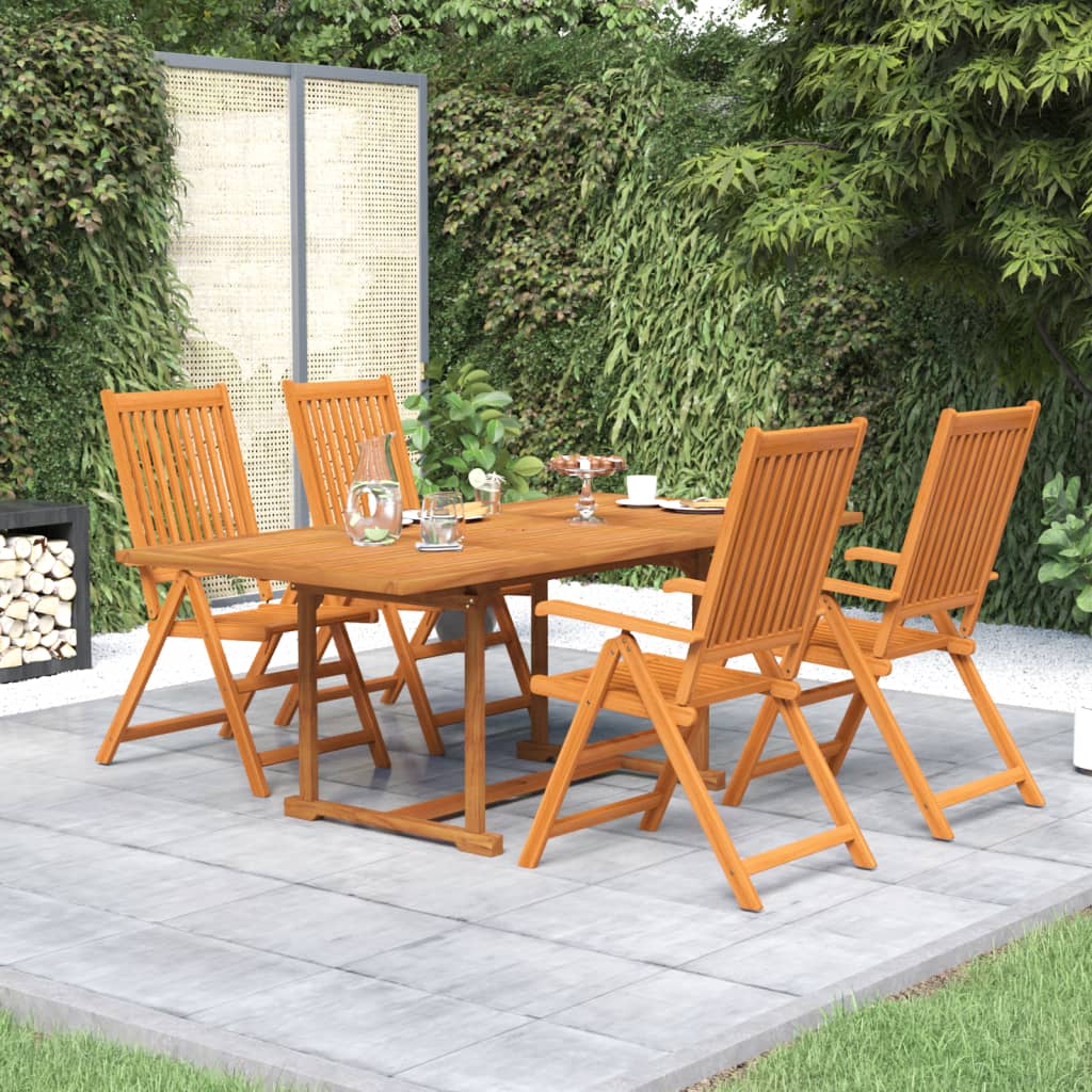 vidaXL 5 Piece Patio Dining Set Solid Wood Acacia-0