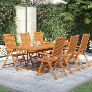 vidaXL 7 Piece Patio Dining Set Solid Wood Acacia-0